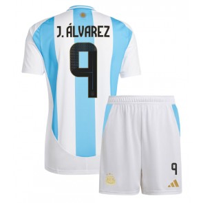 Argentina Julian Alvarez #9 Dětské Domácí dres komplet Copa America 2024 Krátký Rukáv (+ trenýrky)